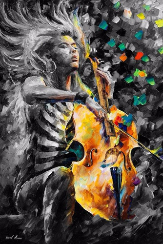 Poster Plastificado Afremov 30x45cm Arte Musica Som