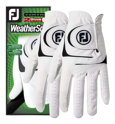 Guantes De Golf Para Hombre  Paquete De 2  Blanco 