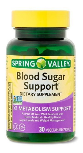 Spring Valley Blood Sugar Support 30 Cápsulas Vegetarianas 