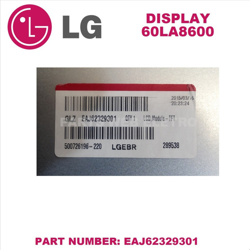 Display LG Led 60la8600 - Eaj62329301
