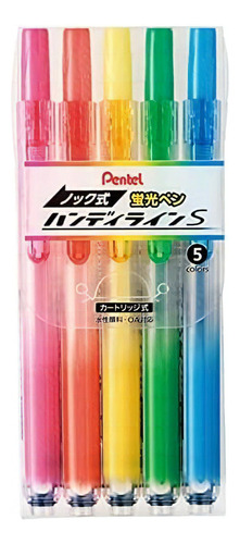 Pentel Knock Handy Line, Conjunto 5 Colores (sxns15-5)
