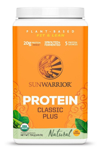 Proteína Vegana Sunwarrior Classic Plus Natural 750 Grs