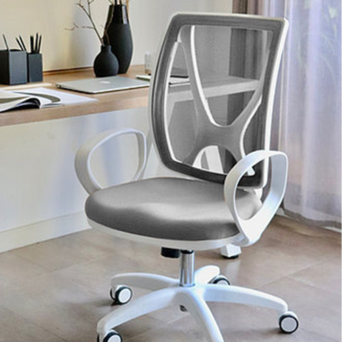 Imagen 5 de 9 de Silla Alma Blanca Oficina Ejecutiva Sillon Mesh Full Baires4