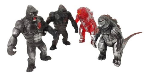 Figuras Godzilla Vs Kong Set 4pzs Juguetes Mechagodzilla Red