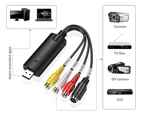Convertidor De Vhs A Digital Siiqiico, Capturador De Vídeo,