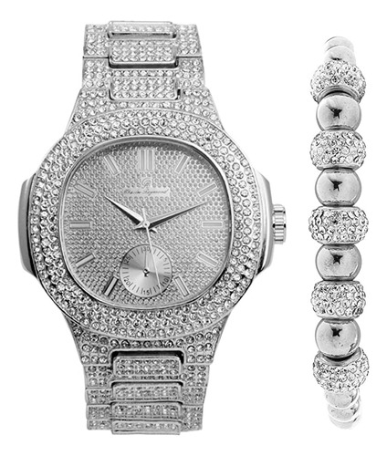 Charles Raymond Bling-ed Out 8475ssham - Reloj De Plata