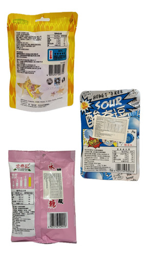 Kit 3 Balas Chinesas Importadas Super Azedas E Pokébola Cola