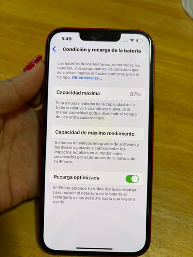 iPhone 13 Rojo 256g (Usado)