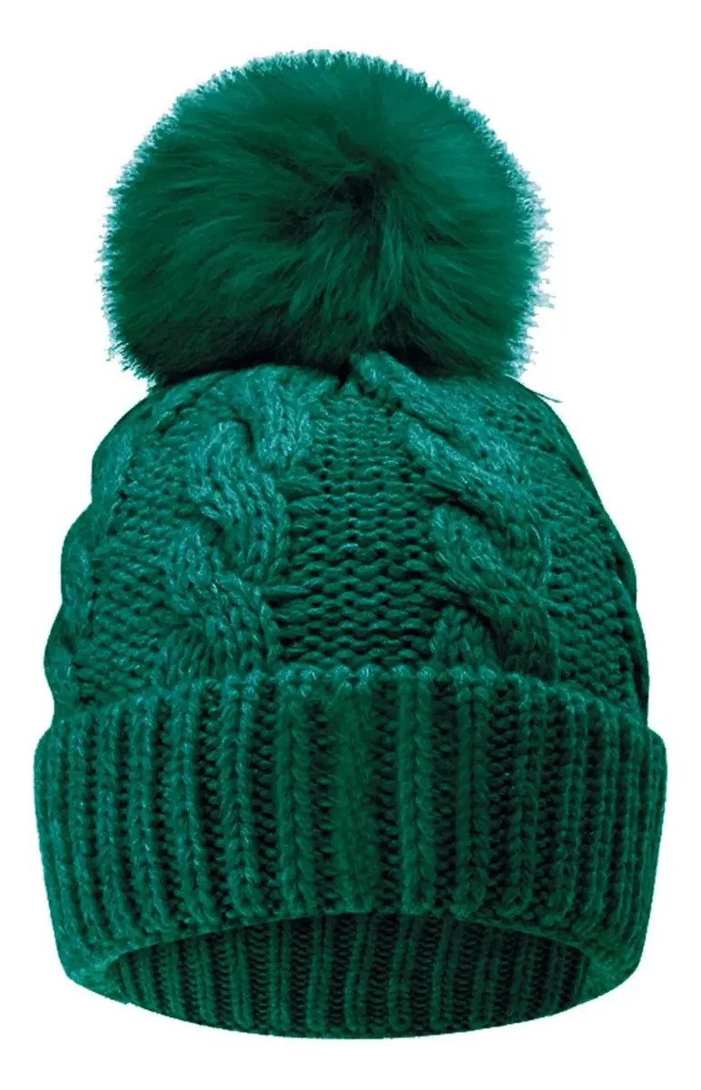 Chapéu de lã Chapéu com pompom Chapéu de lã com chapéu Chiporro, cor verde, tamanho único