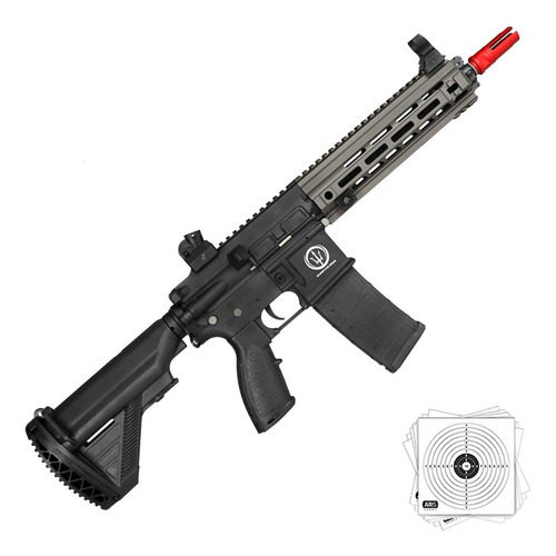 Rilfe Airsoft Aeg Rossi Neptune 9 Devgru 6mm Bivolt + Alvos