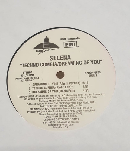 Selena Techno Cumbia/dreaming Of You Lp (Usado)