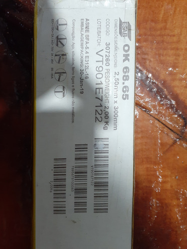 Electrodo Esab E3012-16 De2mm Y E309l Para Inoxidable 18kg Plateado (Usado)