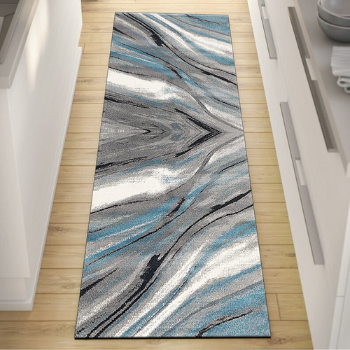 Runner Rug Alfombra Antideslizante 4'x20' Contemporanea Area