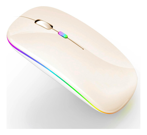 Mouse Inalámbrico Peibo Bluetooth Usb , C/ Luz Led , Blanco