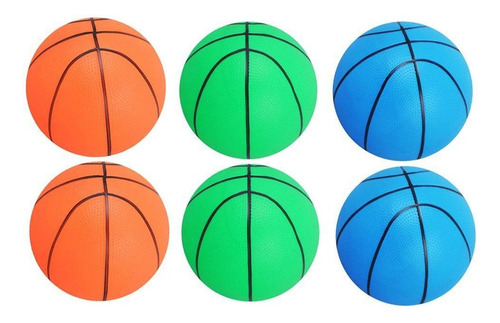 6pcs 6inch Pelota Hinchable De Baloncesto Inflable Para [u]