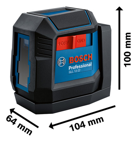Nivel A Laser 2 Linhas Vermelhas Bosch Gll 12-22 12 Metros