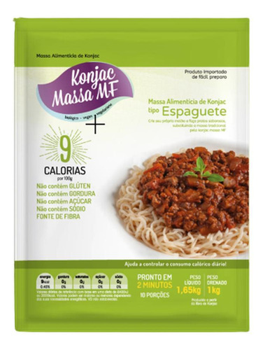 Macarrão Tipo Espaguete Zero Carboidrato Konjac Massa Mf 1kg