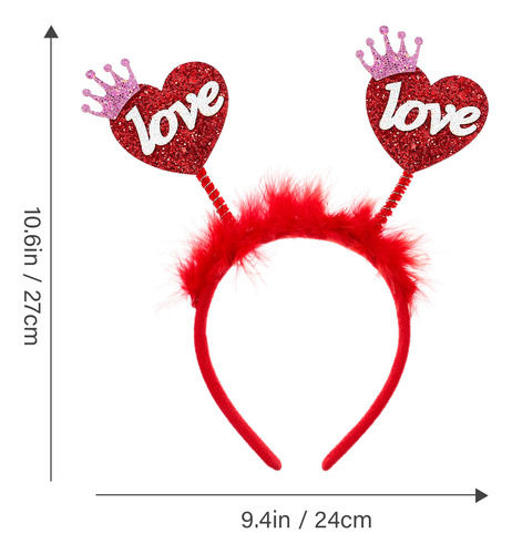 3 Diademas Con Forma De Corazón Amoroso, Adorables Sombreros