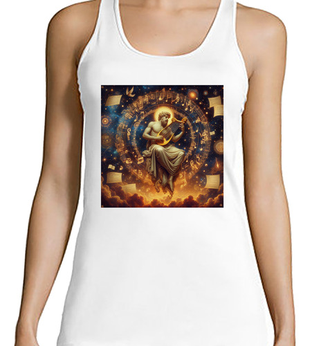 Musculosa Mujer Dios Apolo Música Y Poesía Mitologia M4