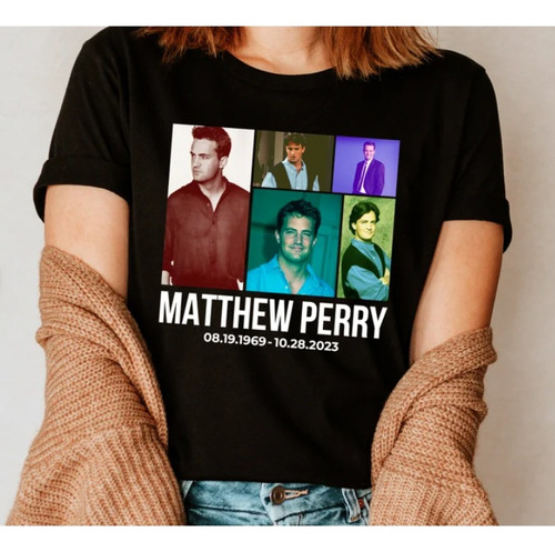 Polera Unisex Friends Matthew Perry Rip Algodon Estampado