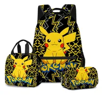 Comprar Nuevas Mochilas De Estudiantes, Mochilas Escolares Pokeball, Bolsas De Almuerzo De Dibujos Animados, Estuche De Lápices Bonito Juego De 3 Piezas