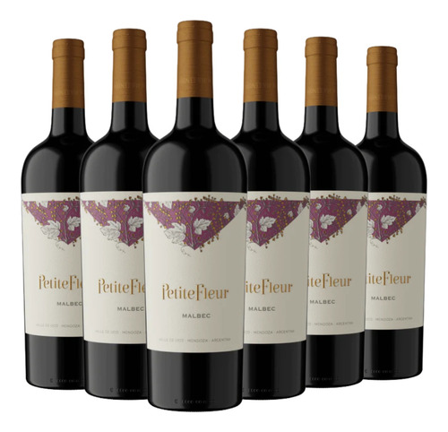 Vino Petite Fleur Malbec Caja X 6 X 750ml. Envío Gratis!