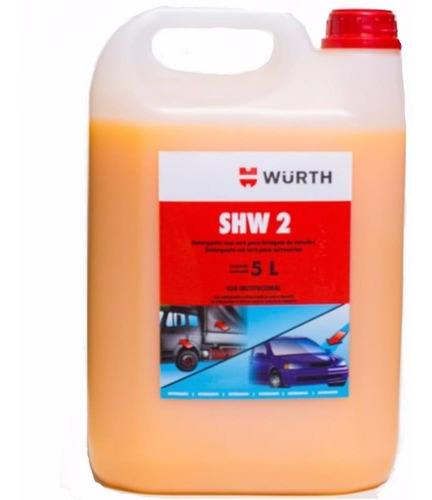 Wurth - Shampoo Automotivo Com Cera 5 Litros Shw2