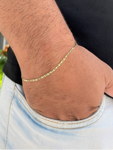 Pulseira Masculina Piastrine Em Ouro 18k-750