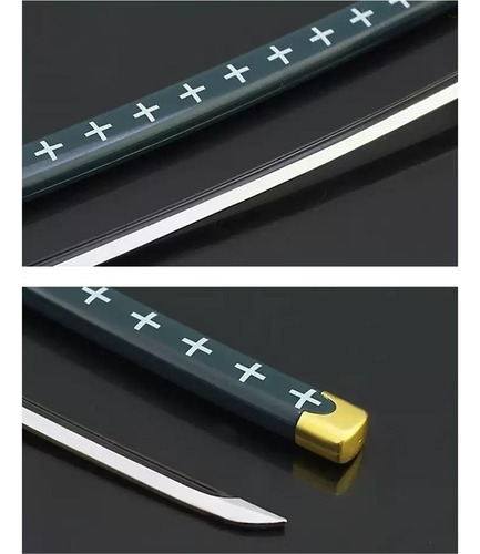 Para Espadachim De Metal Katana Espada One Piece Roronoa