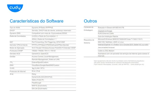 Cudy Enrutador De Malla Wifi 6 Ax De Mbps, Ax 2.4g