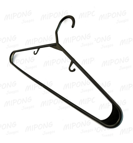 Imagen 2 de 6 de Percha Perchas Por Mayor Plastica Negra Económica X 50 U