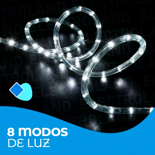 Imagen 4 de 10 de Manguera Led 5 Metros Flexible 8 Efectos 220 Silicona