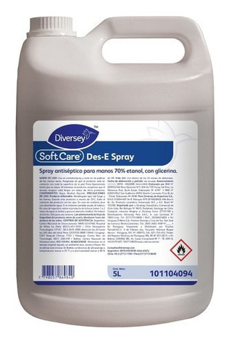 Limpiador Manos Softcare Des E Spray Diversey  X 5 Lts