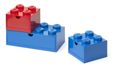 Imagen 6 de 9 de Lego Contenedor Bloque Cajon Apilable Mesa Escritorio Desk 8