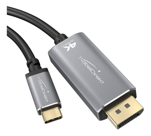 Cable Adaptador 4k Usb C A Displayport Con Conectores Metáli