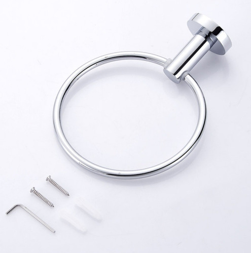 Imagen 10 de 10 de Porta Toalla Anillo Baño Hogar Acero Inoxidable Premium