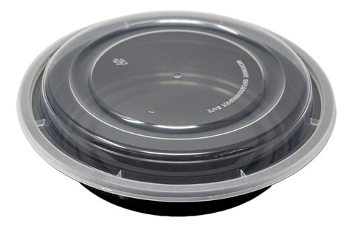 Contenedor Circular 24oz, Topper Wow, 150jgos, Pp Reciclable Color Negro