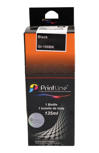 Botella Tinta Canon Compatible Gi 190 Para Pixma Negro