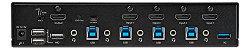 Startech.com Conmutador Kvm Hdmi De 4 Puertos - Monitor Únic