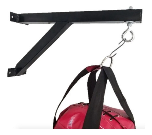 Base Soporte Para Costal De Box Reforzado Argolla Giratorio Negro