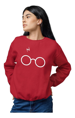 Sudadera Roja Mujer Cuello Redondo Harry Potter 