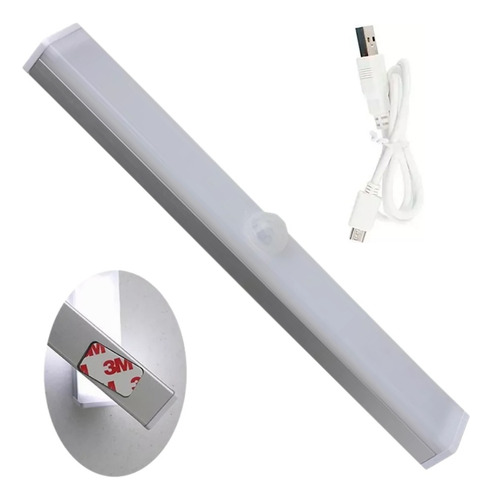 Lampara Luz Armario Recargable Sensor Movimiento 14 Led 21cm