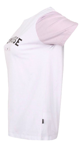 Converse Remera Lifestyle Mujer As Cb M Blanco-lila-amar Fuk