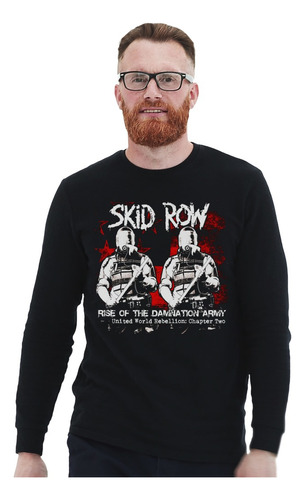 Polera Ml Skid Row Rise Of The Damnation Army Rock Impresión