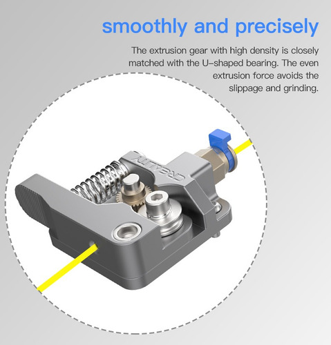M2046 Extrusor 3d Derecho Acero Creality Ender 3 Cr 10 Mk8