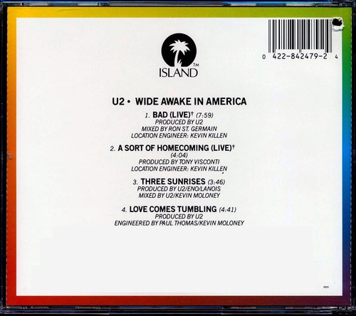 Cd U2 Wide Awake In America