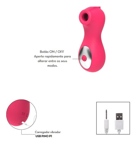 Vibrador estimulador de clítoris de doble onda de presión rosa