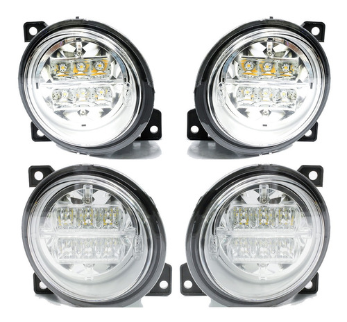 Kit Farol Auxiliar Milha Compatível Scania Serie 5 S5 Led