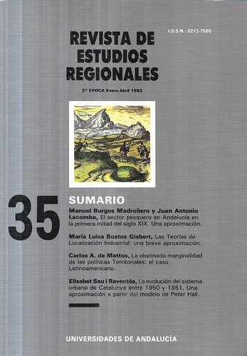 Revista Estudios Regionales 35 / Abril 1993 / Andalucía