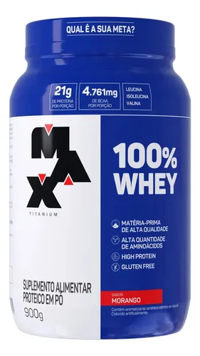 Suplemento en pó Max Titanium 100% WHEY Proteínas de 100% Whey Pr...